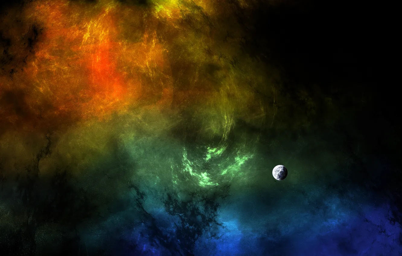 Photo wallpaper nebula, the universe, color, planet