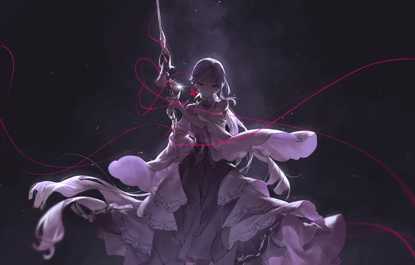 Photo wallpaper red eyes, anime girls, Wushier