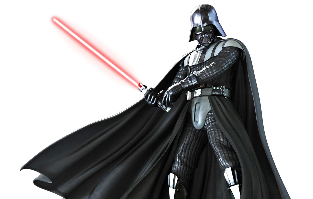 Photo wallpaper Star Wars, white background, Star wars, Darth Vader, Darth Vader, laser sword