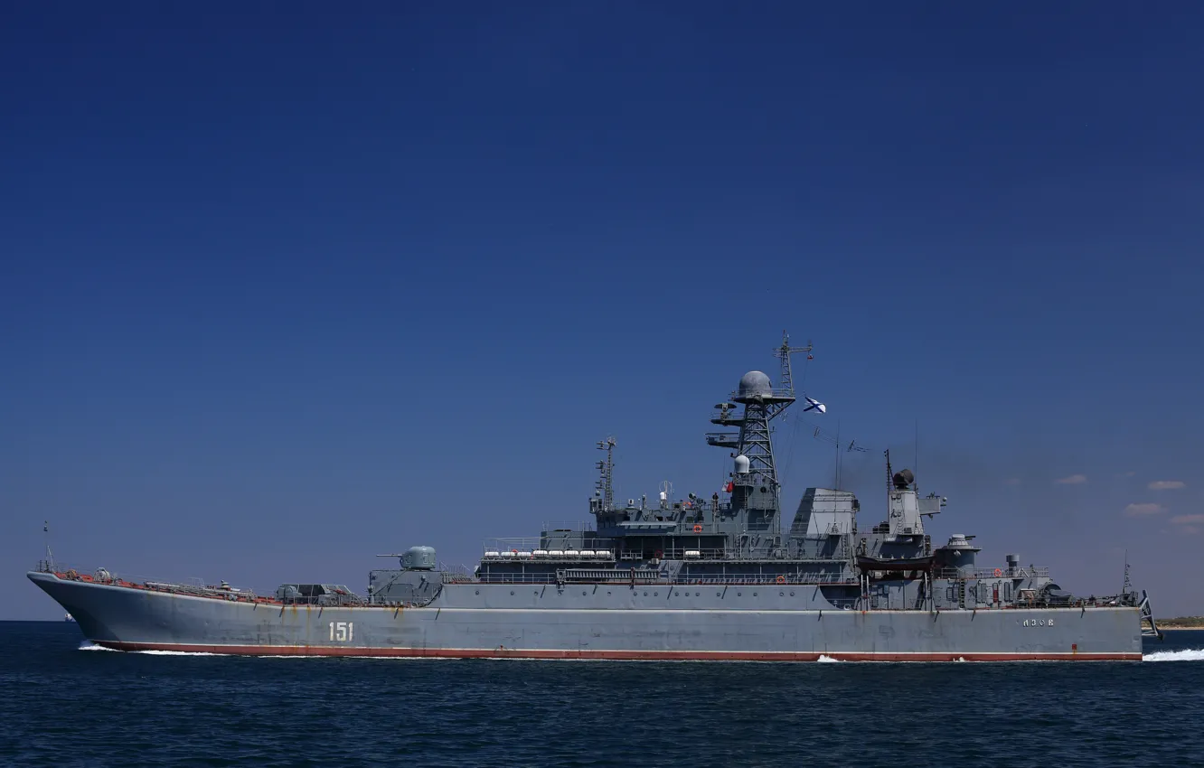 Photo wallpaper The black sea, Azov, large landing ship