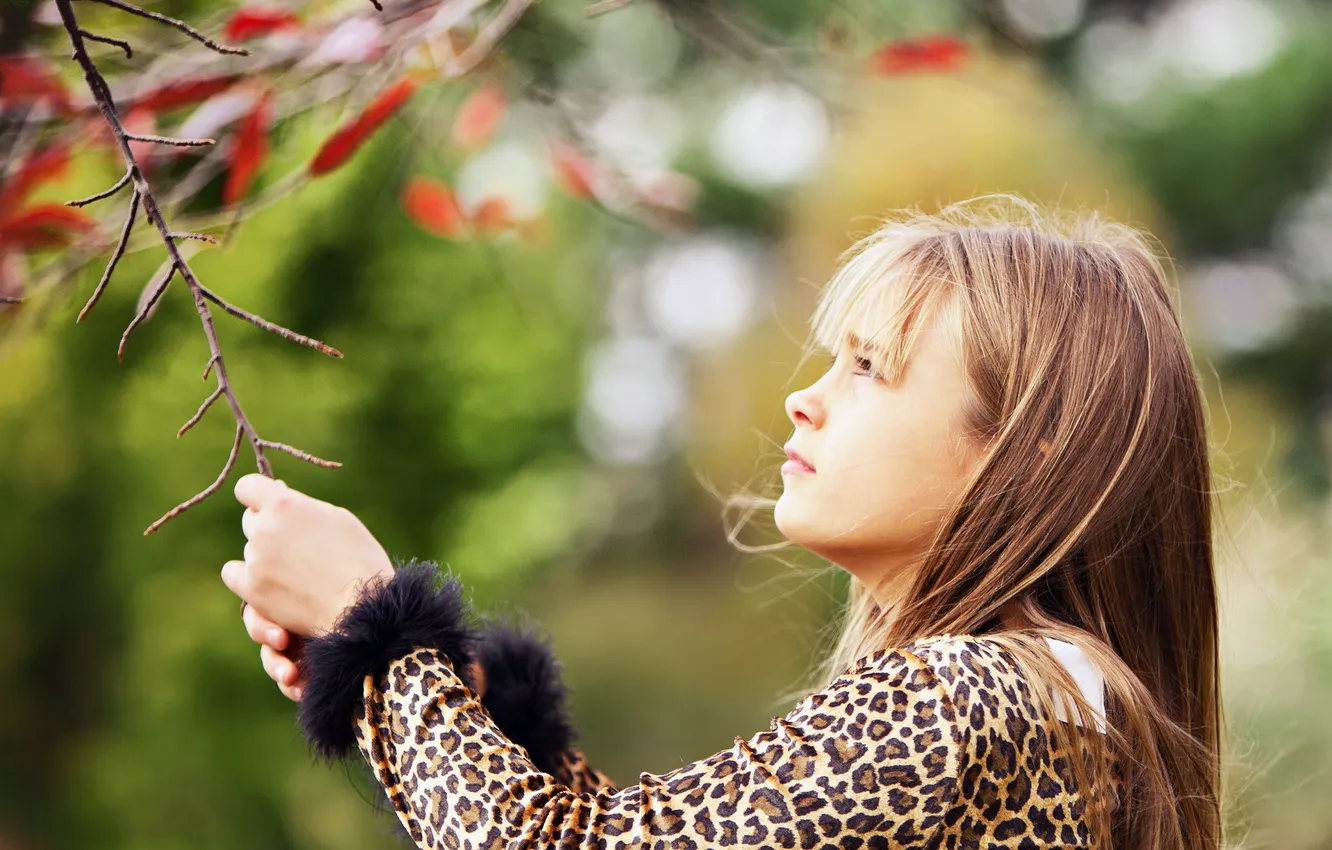 Photo wallpaper nature, background, girl