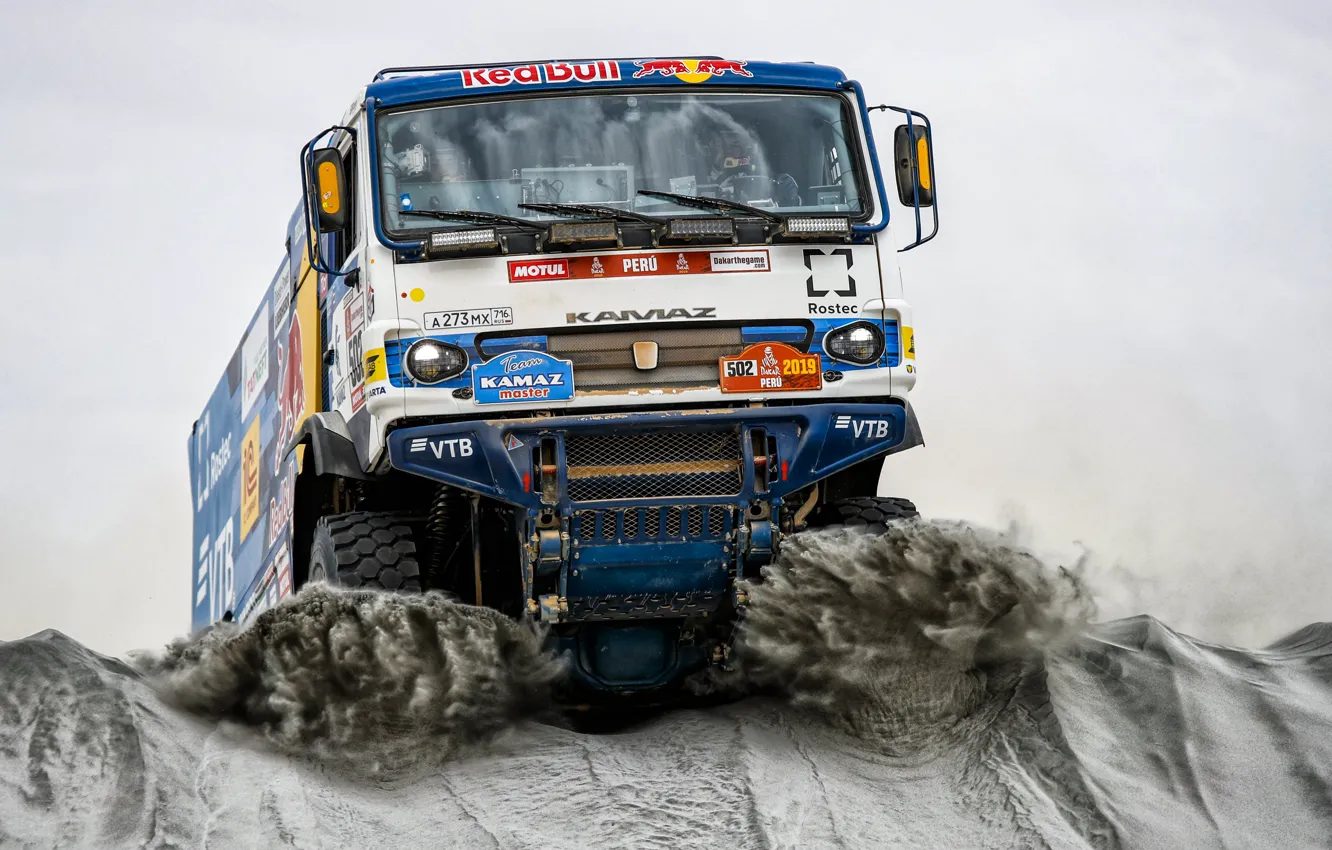 Photo wallpaper sand, machine, auto, race, dunes, Truck, Master, Russia