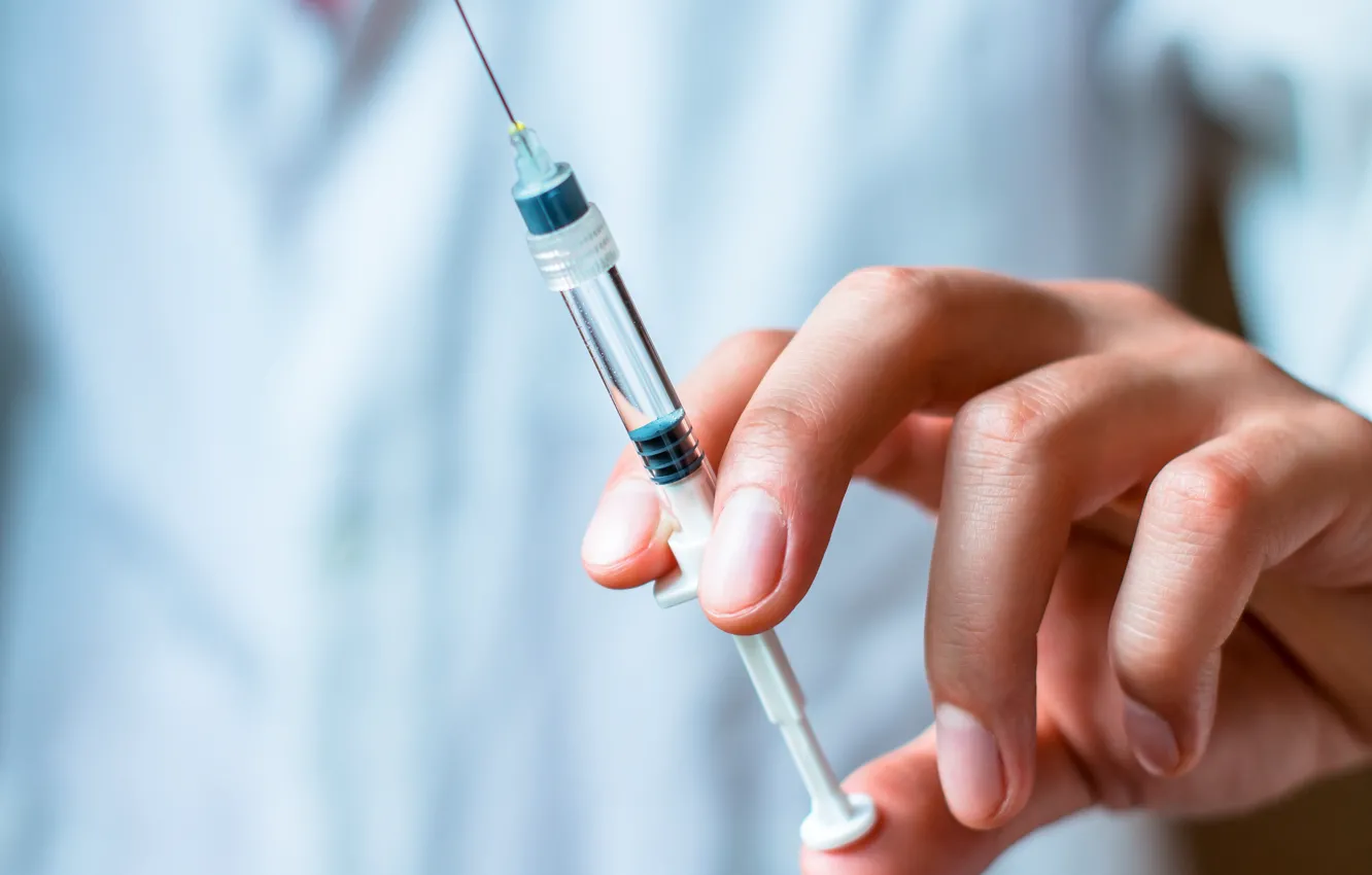 Photo wallpaper liquid, medicine, Syringe