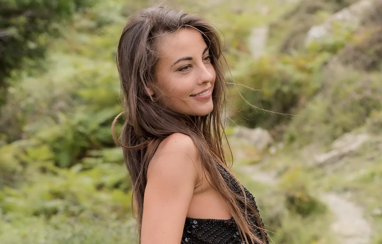Photo wallpaper look, nature, model, Lorena Garcia
