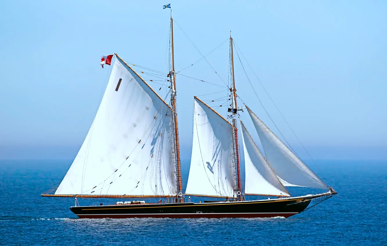 Photo wallpaper sea, the sky, sailboat