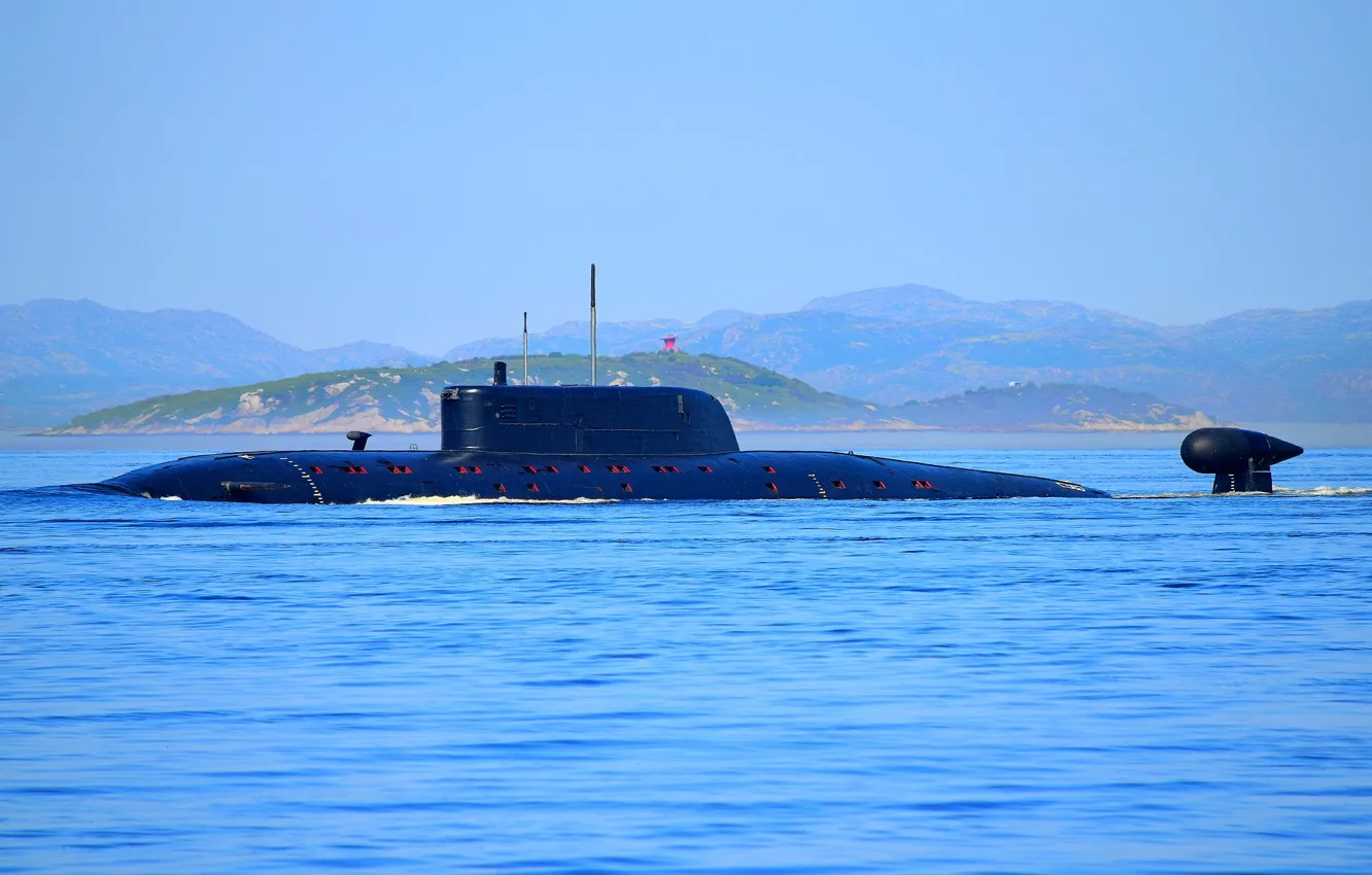 Photo wallpaper boat, underwater, atomic, Pskov
