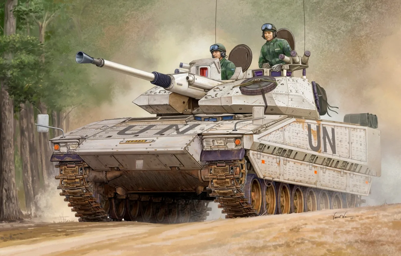 Photo wallpaper figure, art, Sweden, armored car, peacekeeping forces, CV90-40C IFV