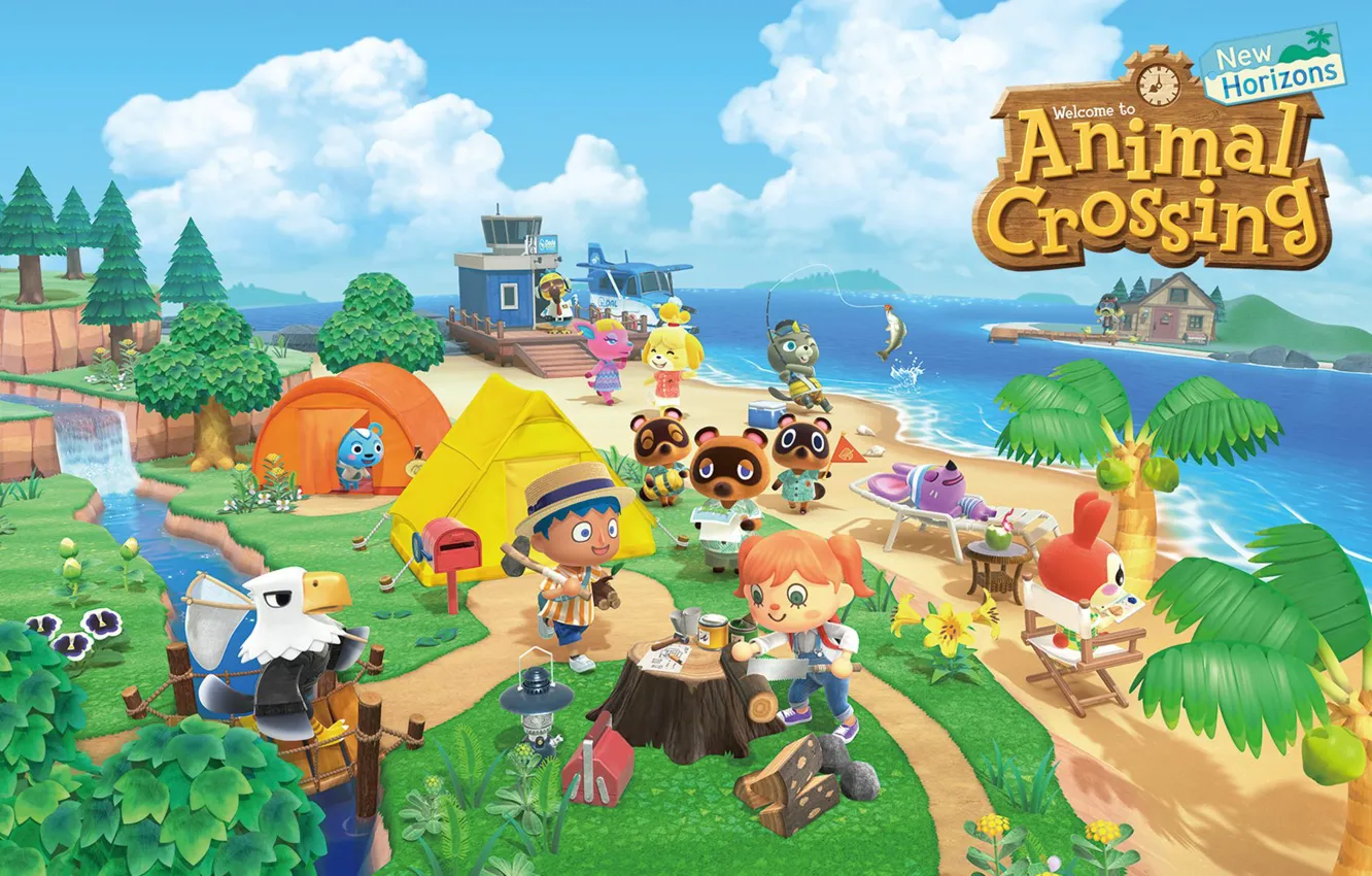 Photo wallpaper animals, animals, the game, Animal Crossing, Animal Crossing: New Horizons