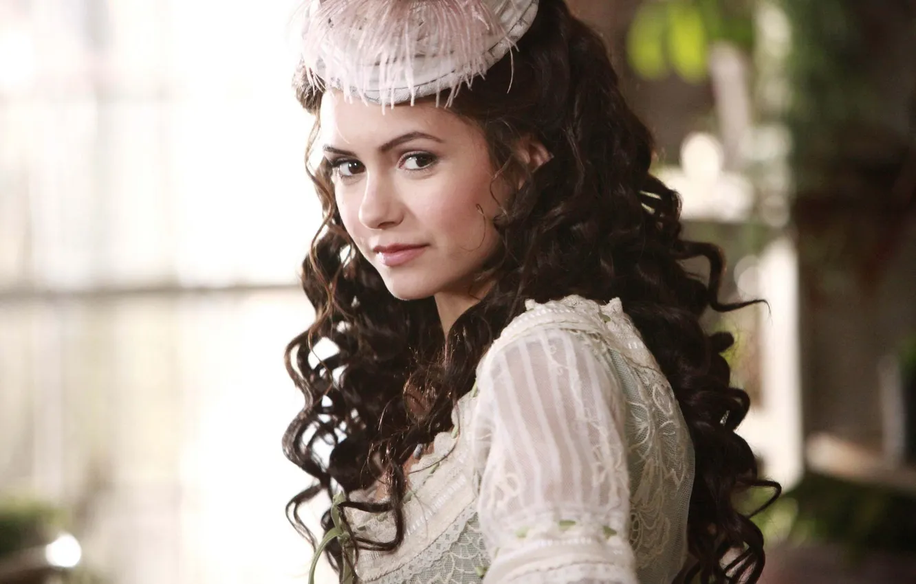 Photo wallpaper girl, actress, hat, Nina Dobrev, Nina Dobrev