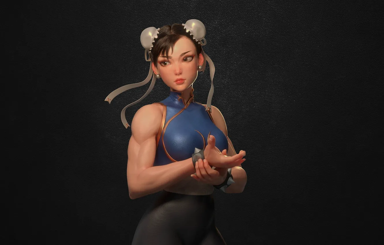 Photo wallpaper girl, game, Street Fighter, Video Game, Chun li