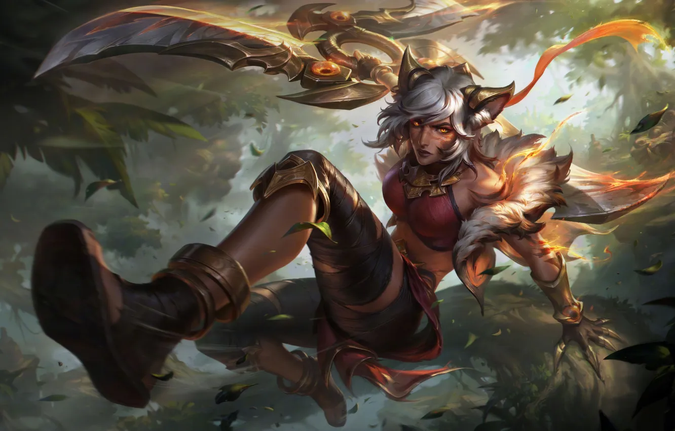 Photo wallpaper art, League of Legends, LoL, skin, Sivir, Primal Ambush