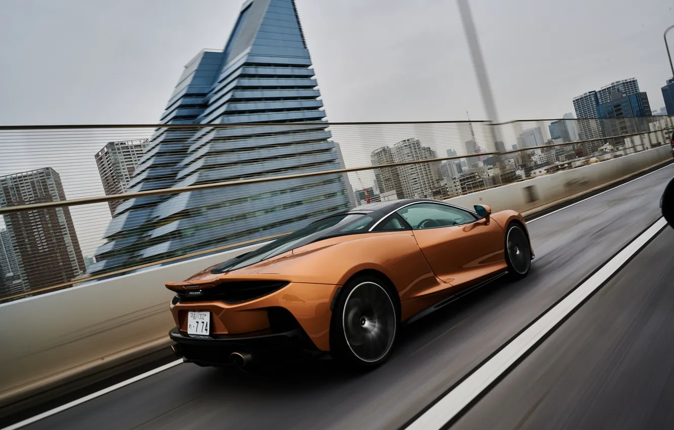 Photo wallpaper McLaren, road, speed, GT, McLaren GT