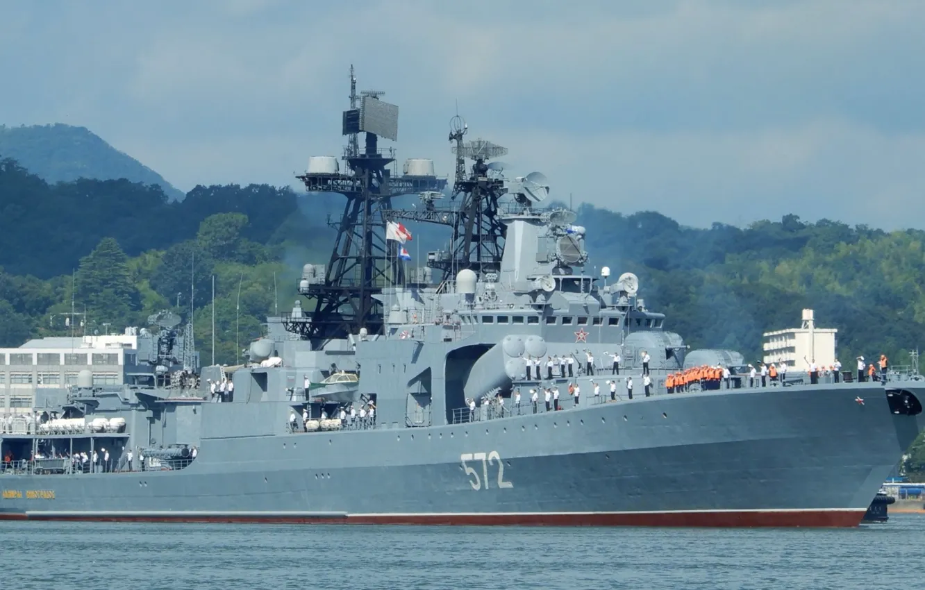 Photo wallpaper BOD, project 1155, Admiral Vinogradov