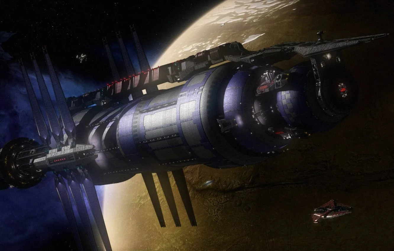 Photo wallpaper station, Babylon-5, the lost tales, the planet of Epsilon-3