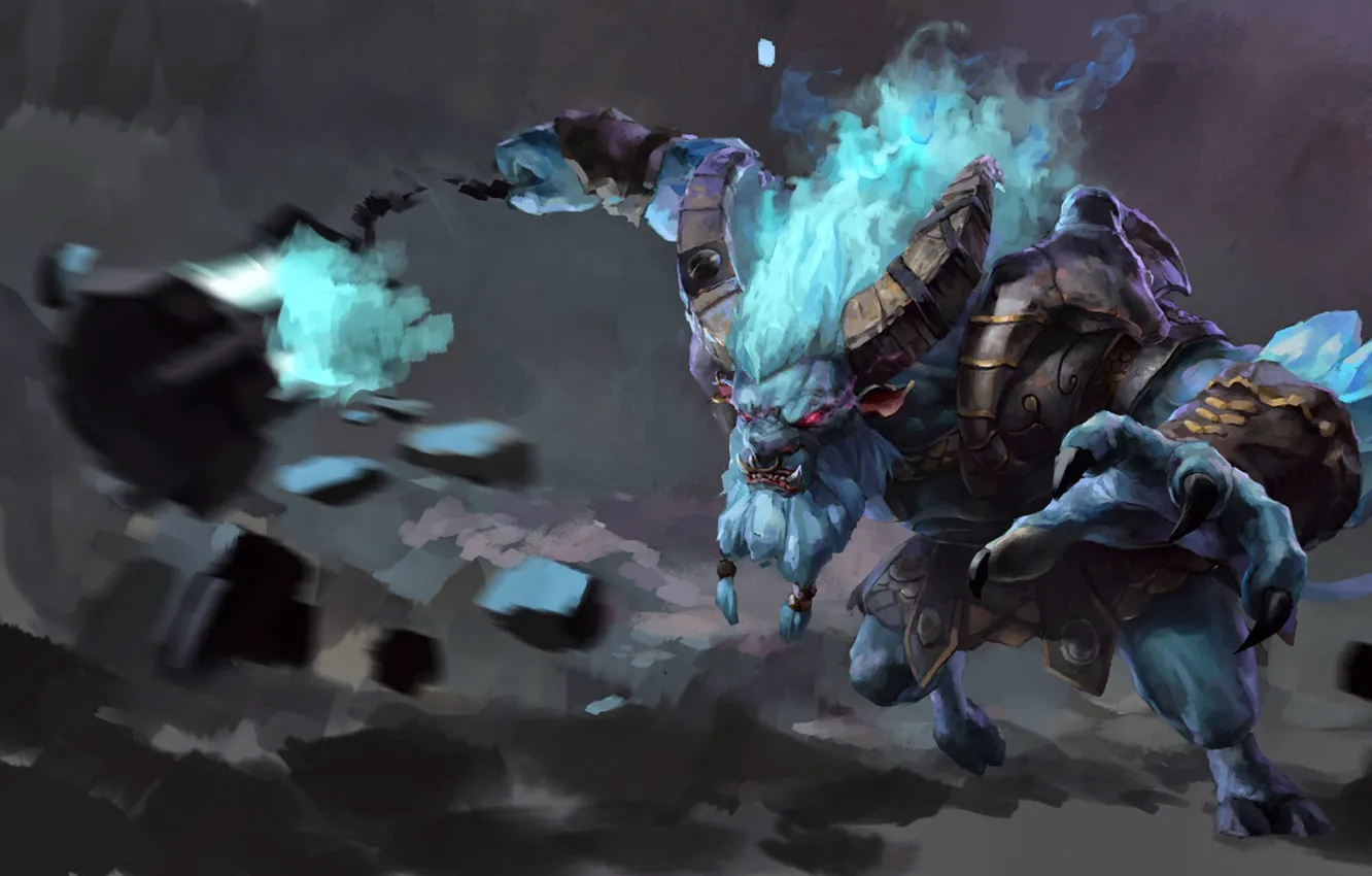 Photo wallpaper attack, art, dota 2, Spirit Breaker, Barathrum