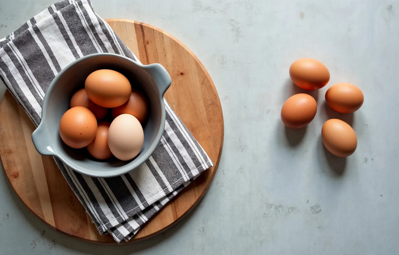 Photo wallpaper eggs, napkin, AI art