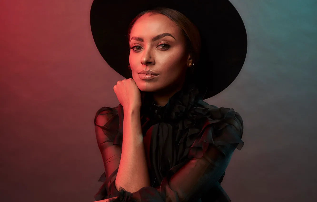 Photo wallpaper portrait, hat, actress, Kat Graham