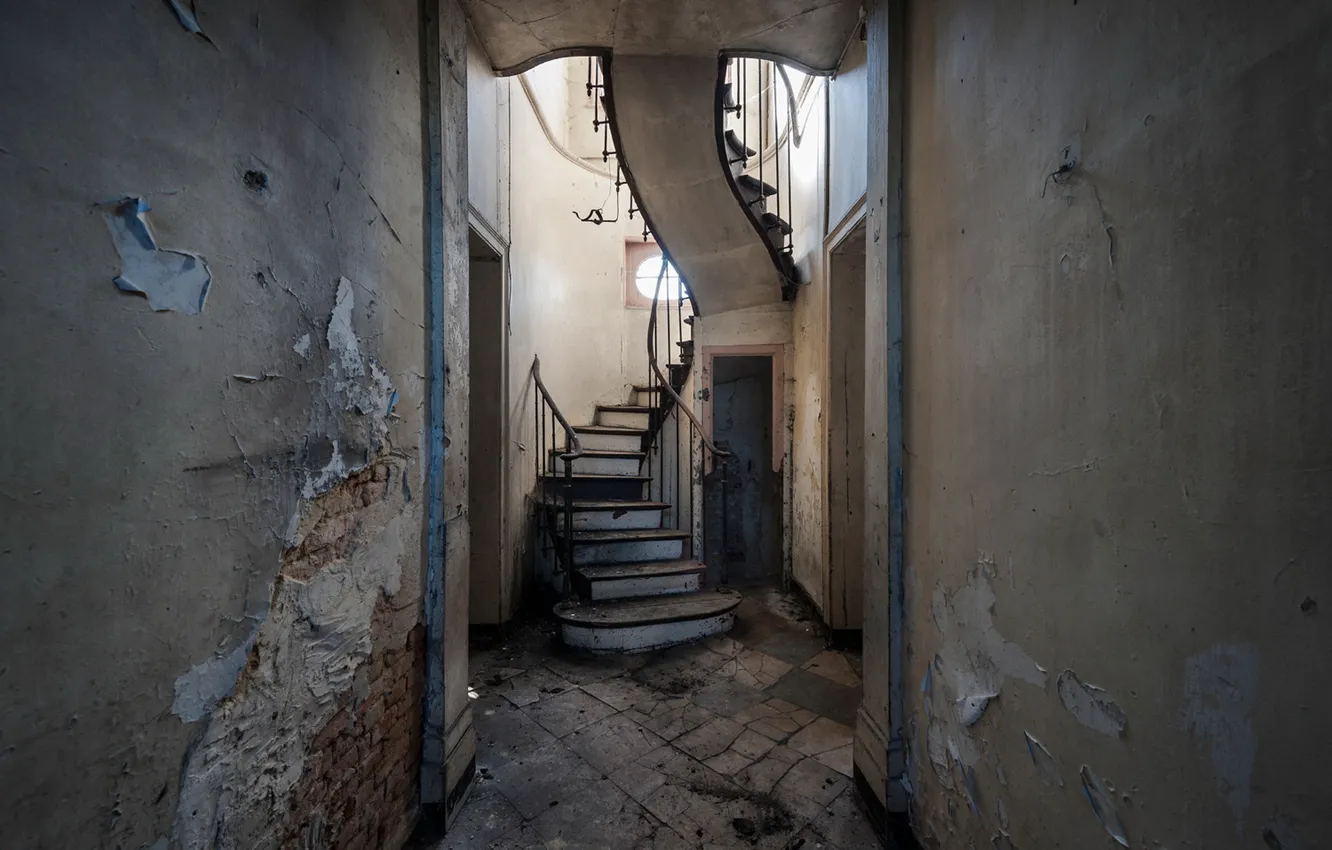 Photo wallpaper background, wall, ladder