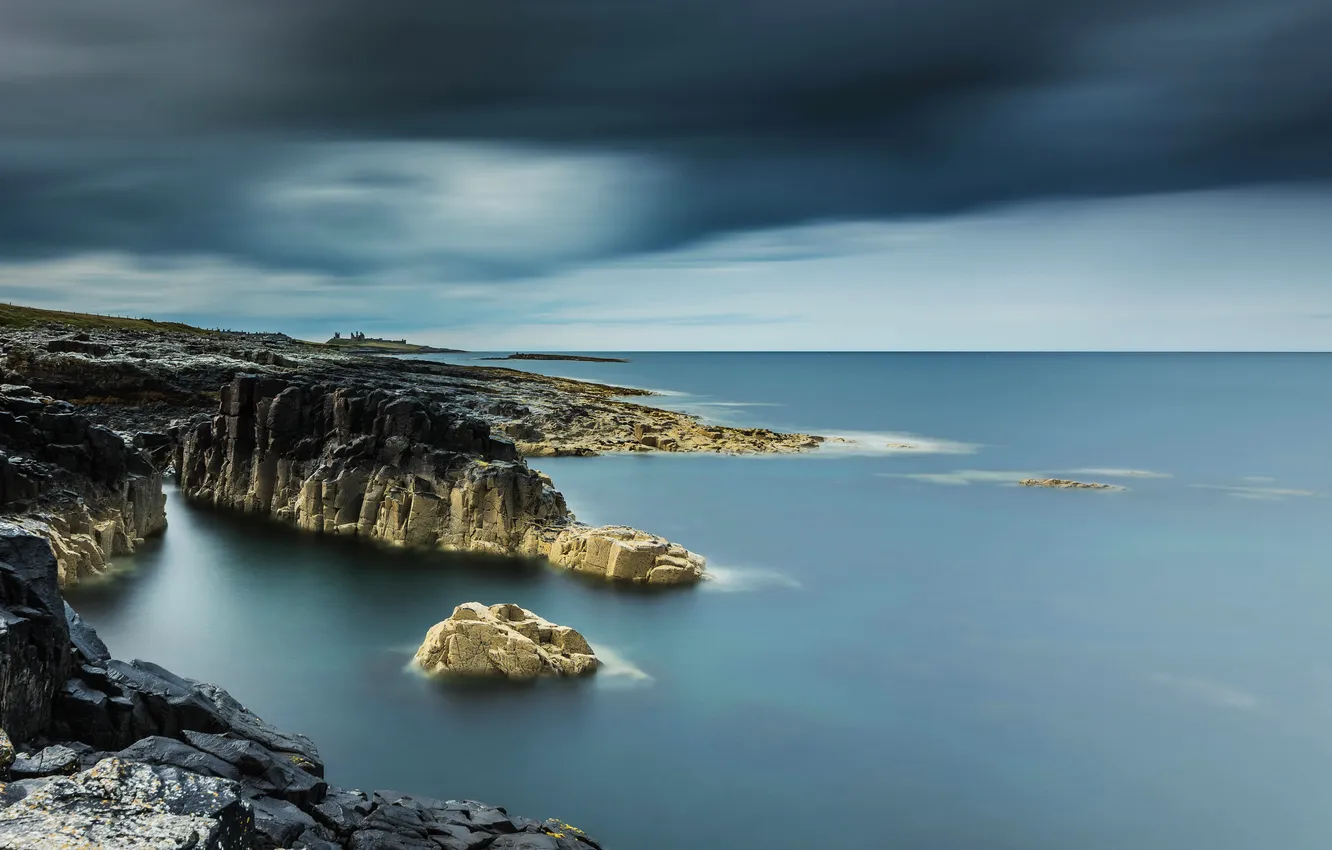 Photo wallpaper sea, rocks, shore