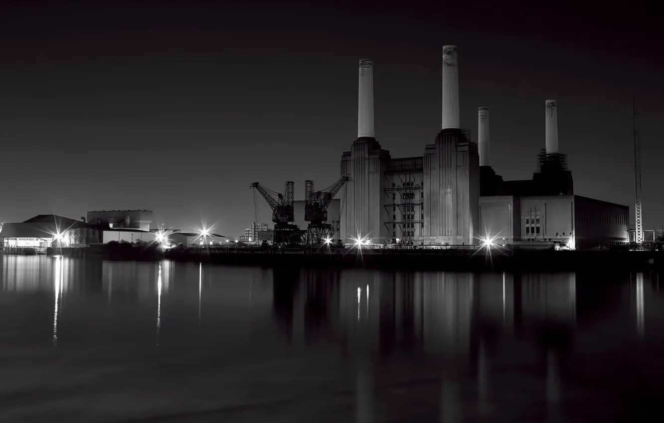 Photo wallpaper building, crane, composition, port