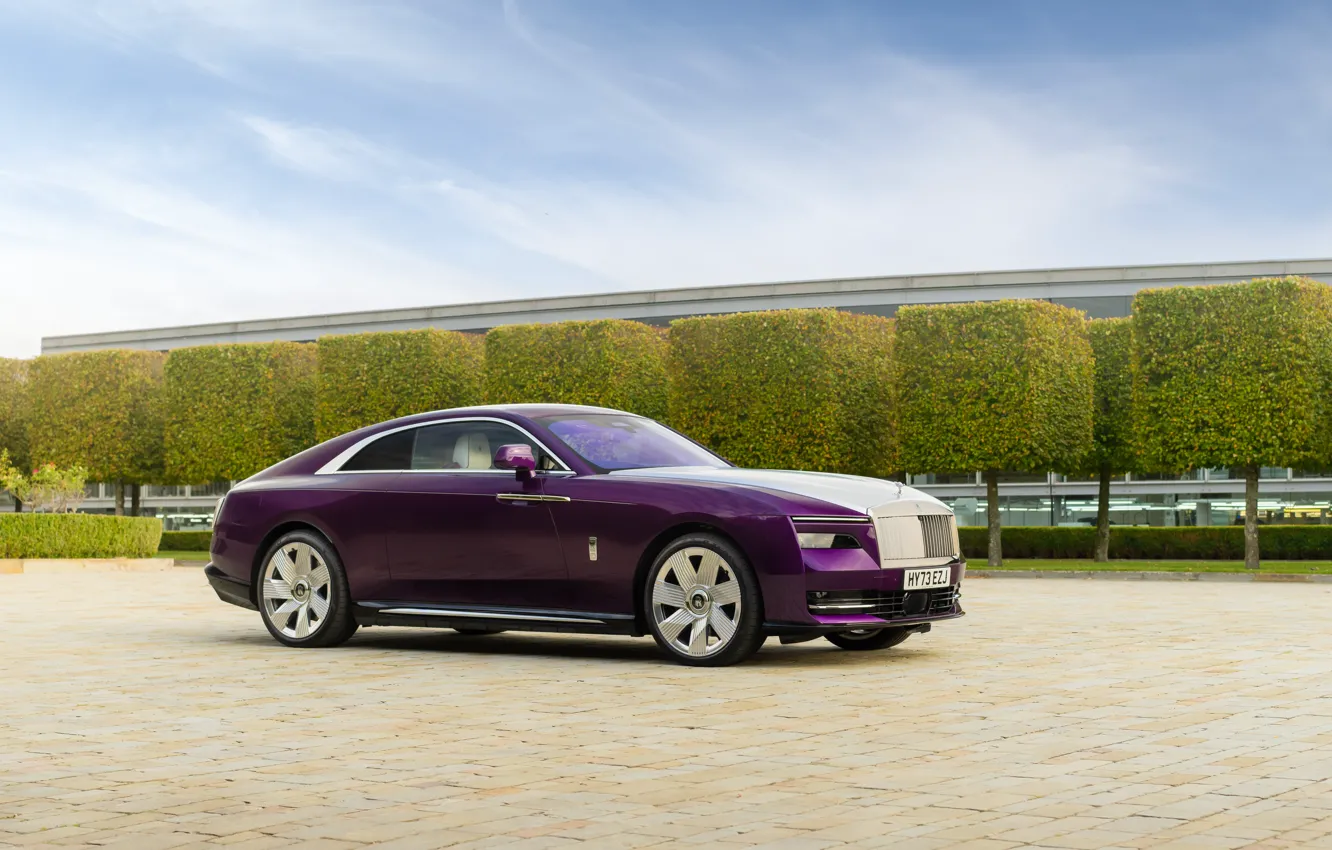 Photo wallpaper Rolls-Royce, purple, Spectre, Rolls-Royce Spectre