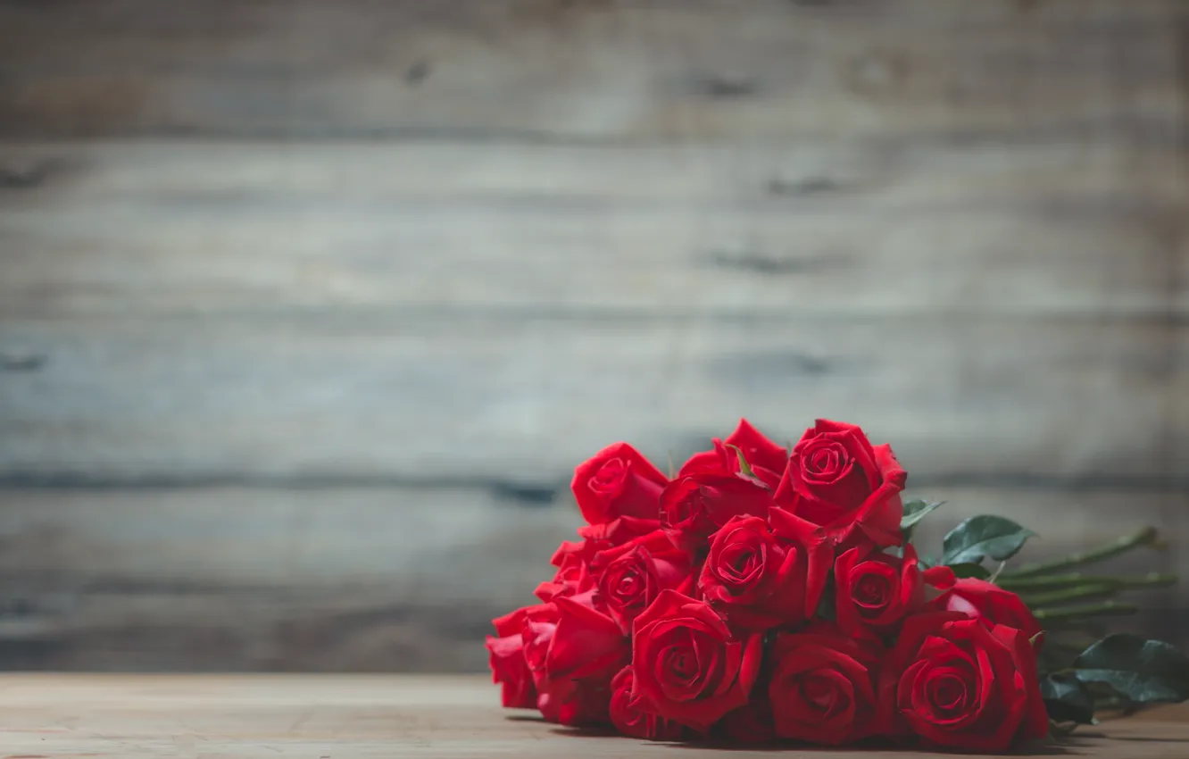 Photo wallpaper roses, bouquet, red, Kidsada Manchinda