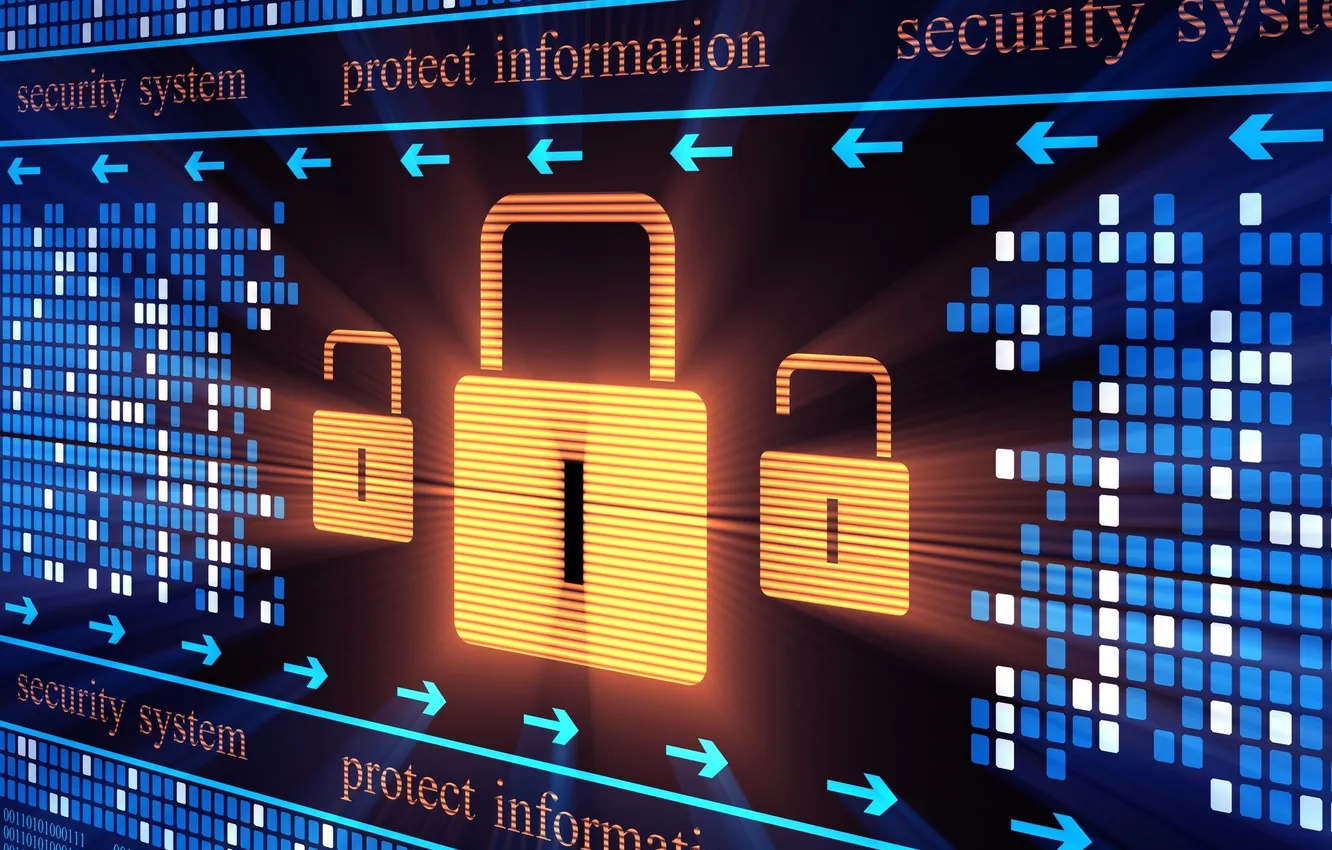 Photo wallpaper lock, information, cybersecurity