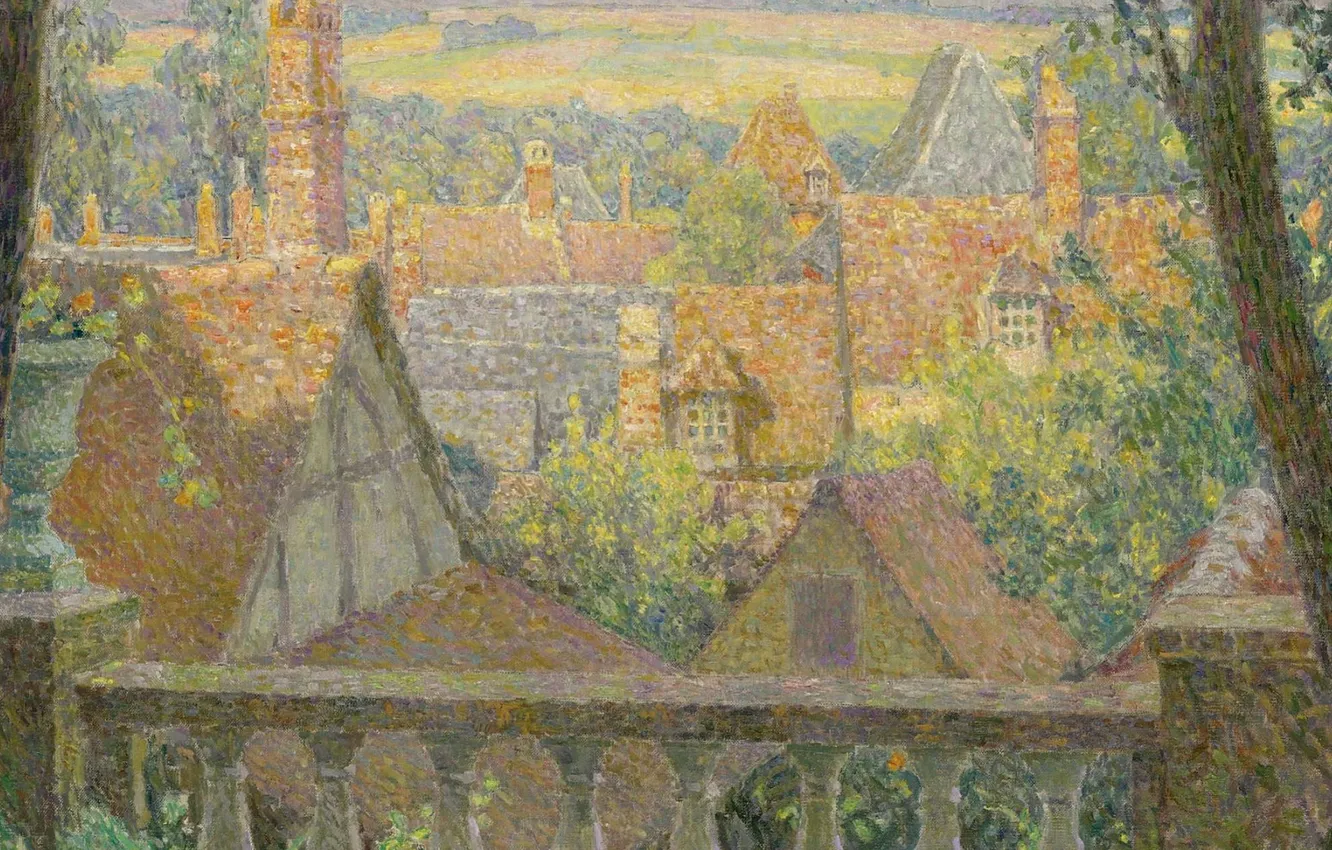 Photo wallpaper landscape, picture, on the roof, Henry Le Sedane Products, Henri Le Sidane