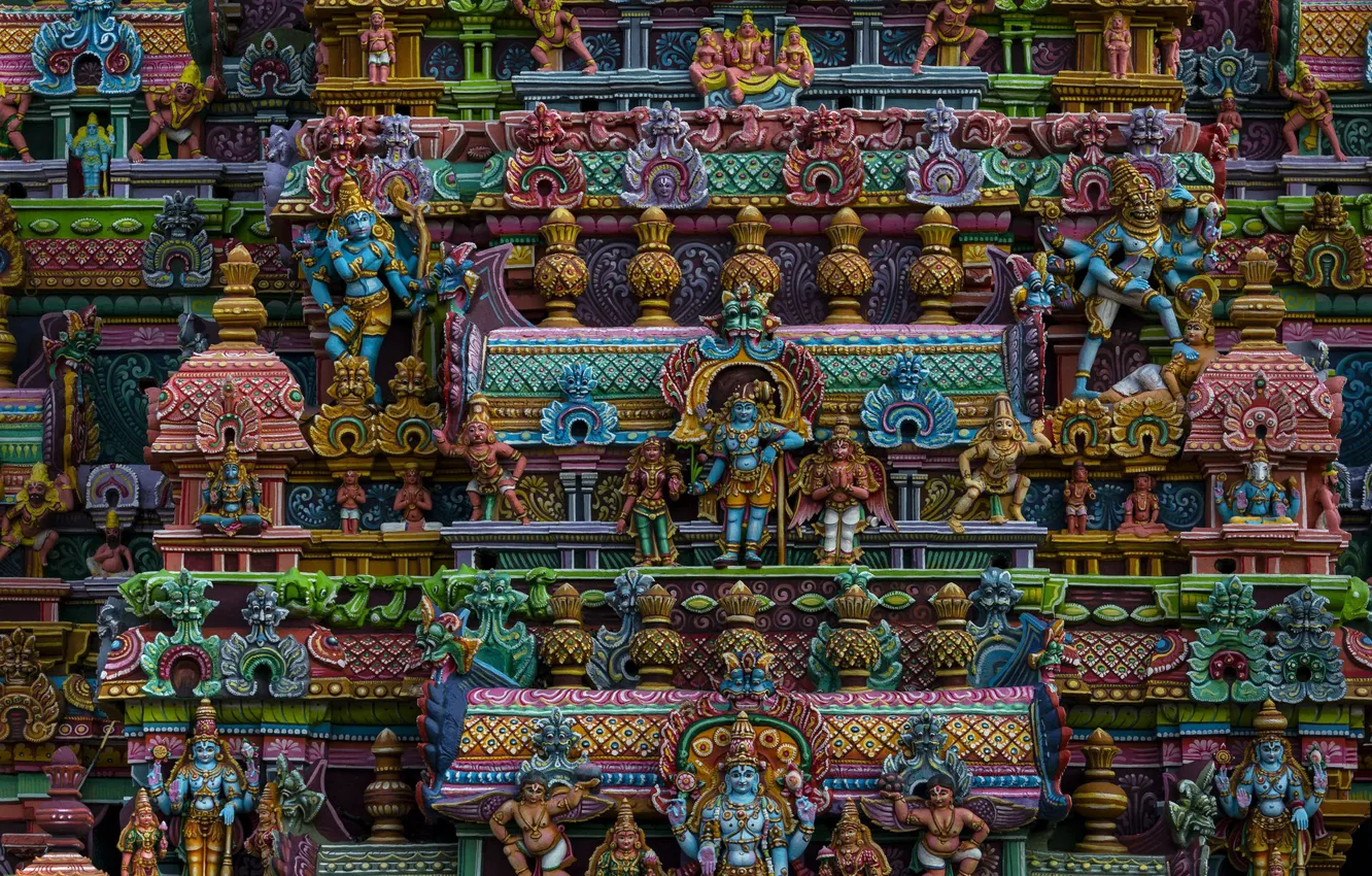 Photo wallpaper India, temple, architecture