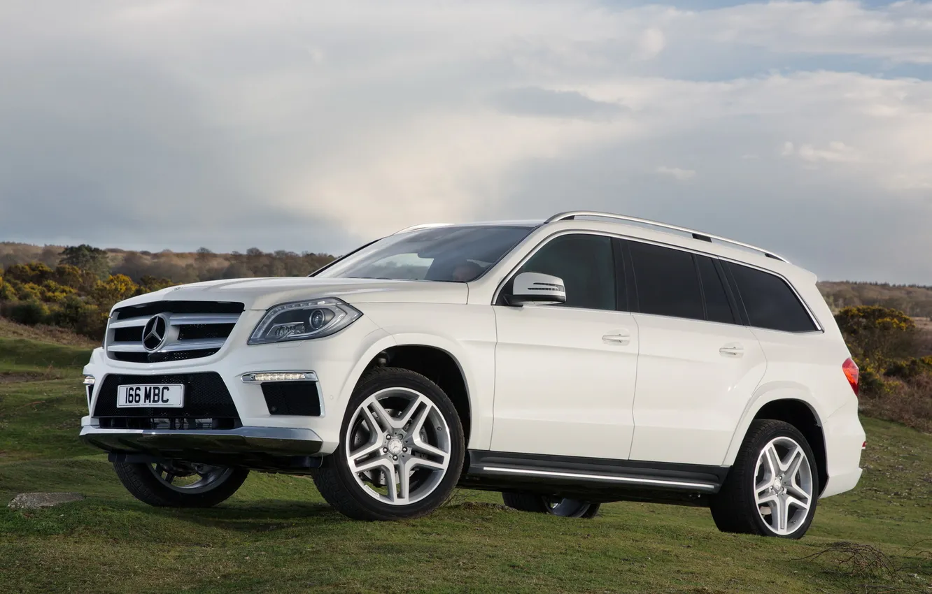 Photo wallpaper car, machine, the sky, Mercedes-Benz, white, AMG, universal, Sports Package