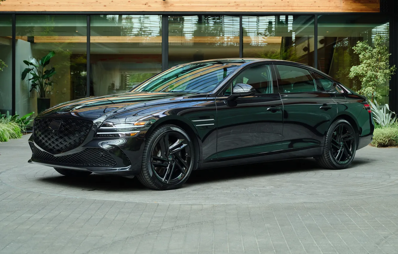 Photo wallpaper Genesis, Wallpaper, Genesis G80 Prestige Black