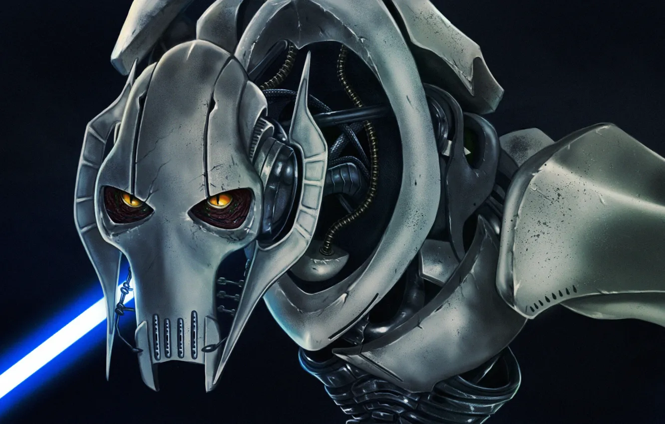 Photo wallpaper fiction, robot, Star Wars, art, star wars, General Grievous, fantasy, robot