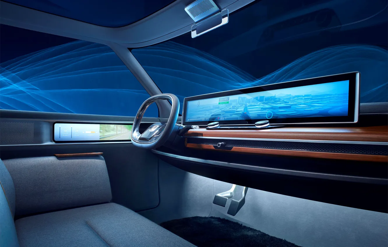 Photo wallpaper screen, interior, Honda E