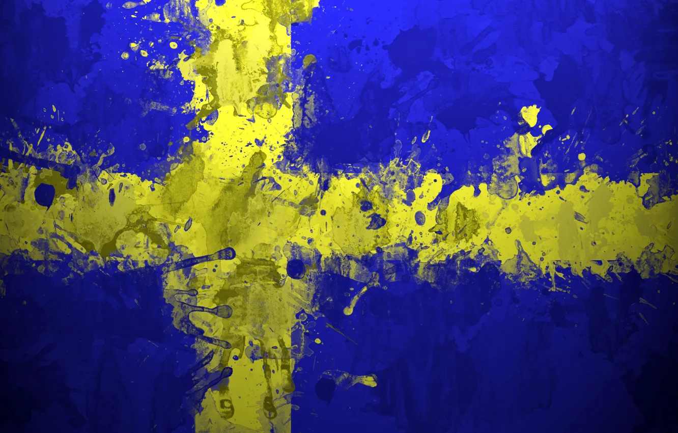 Photo wallpaper paint, flag, Sweden, Sweden, Sverige