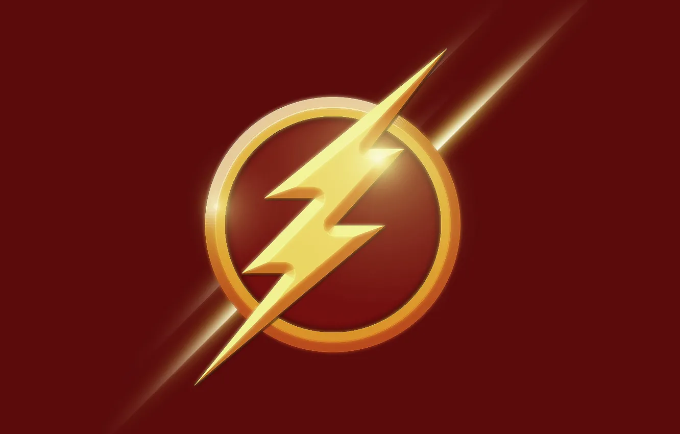 Photo wallpaper logo, Lightning, DC Comics, The Flash, Barry Allen