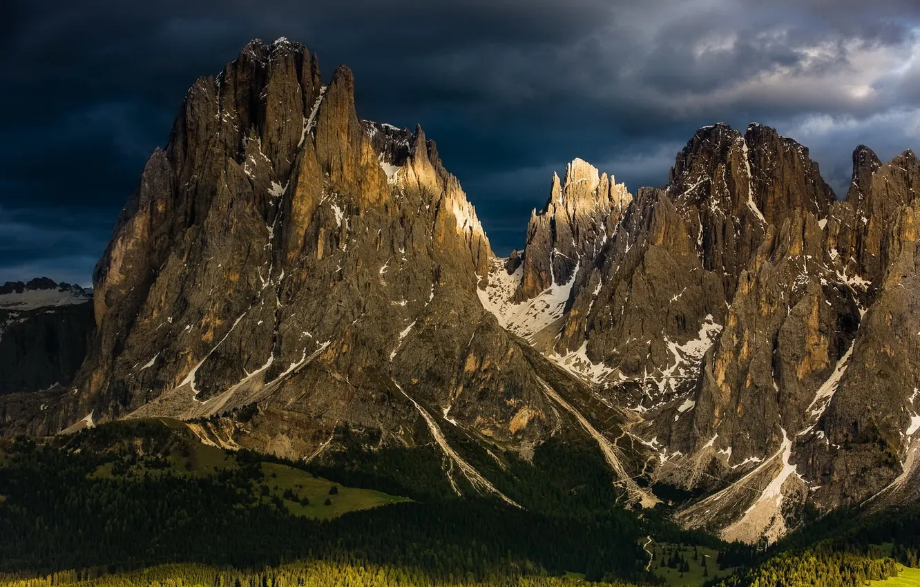 Photo wallpaper landscape, mountains, nature