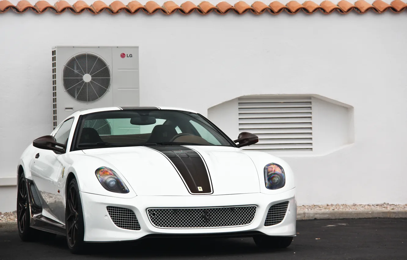 Photo wallpaper Ferrari, 599, GTO, White