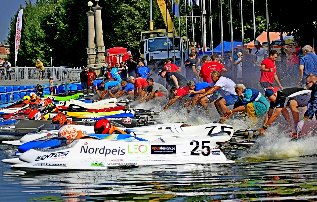 Photo wallpaper race, boat, speed