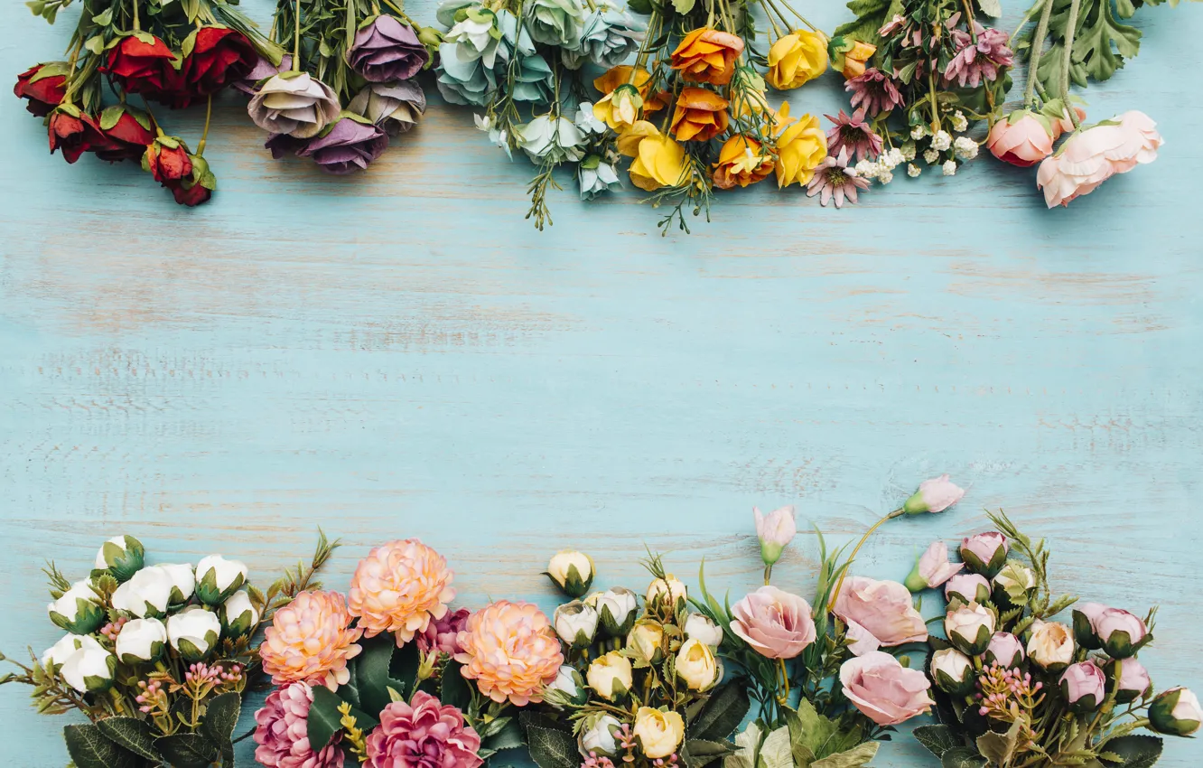 Photo wallpaper flowers, bouquet, different