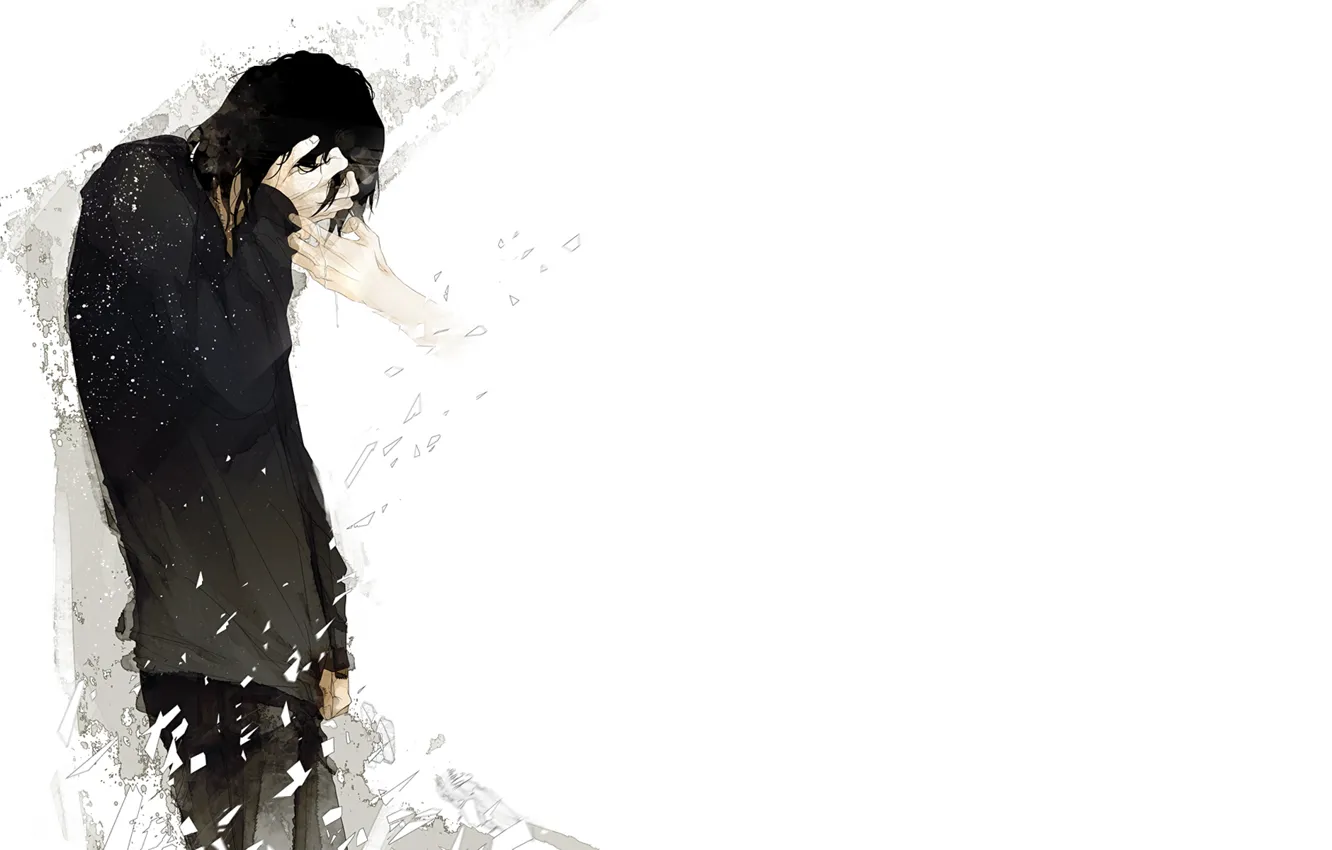 Photo wallpaper hands, guy, art