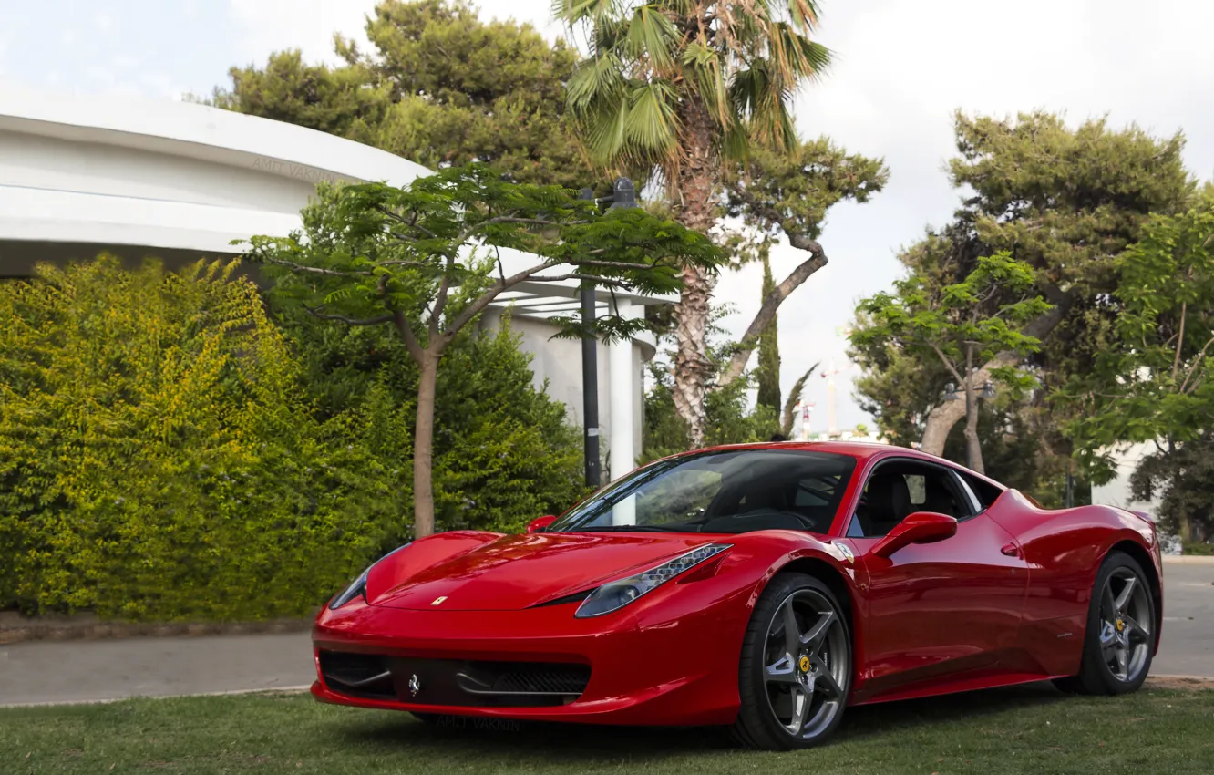 Photo wallpaper red, ferrari, 458, italia