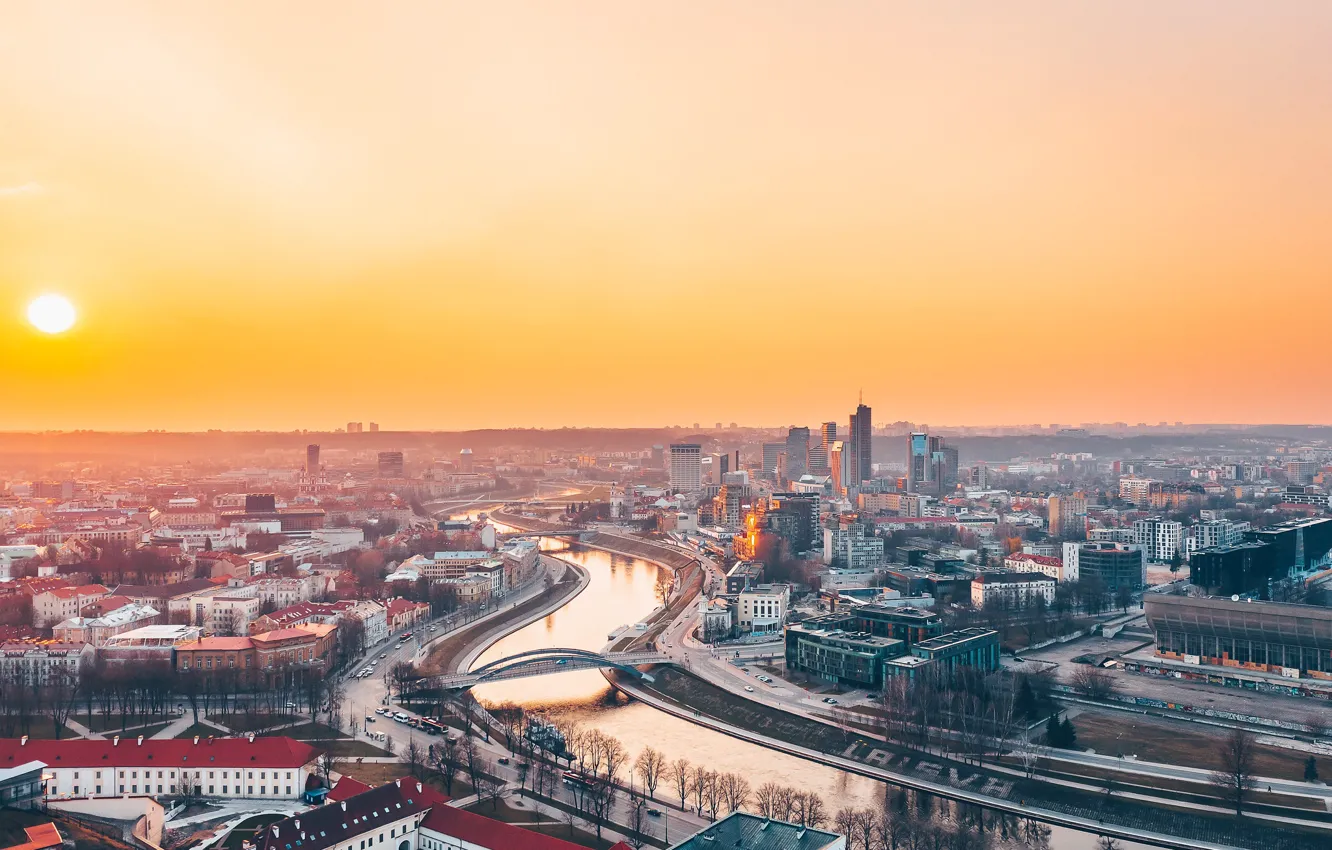 Photo wallpaper the city, Lithuania, Vilnius