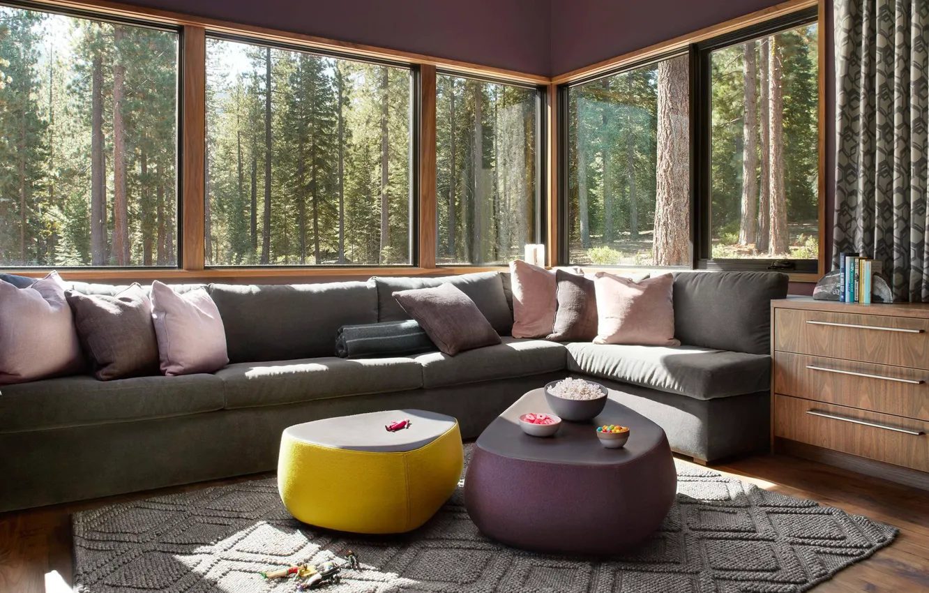 Photo wallpaper room, interior, living room