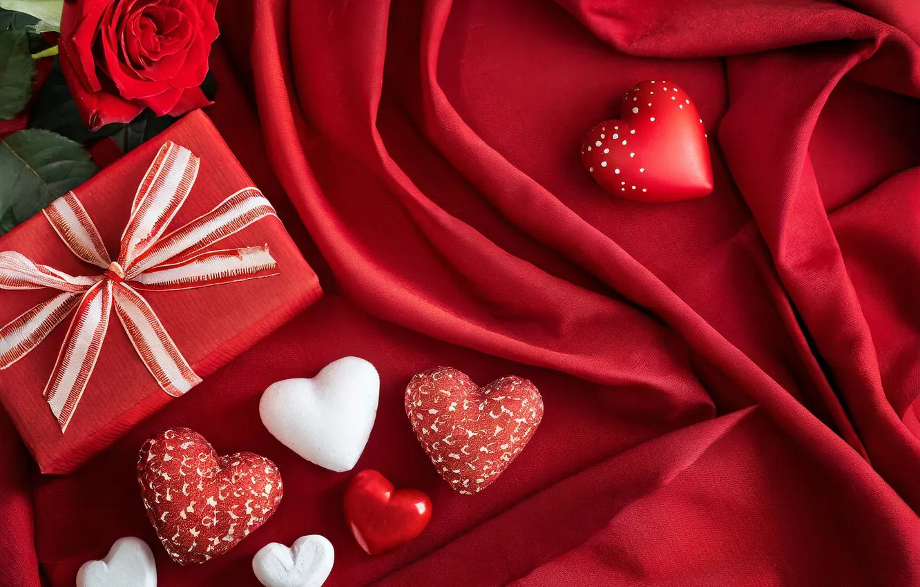 Photo wallpaper love, gift, romance, heart, love, Valentine's day, romantic, hearts