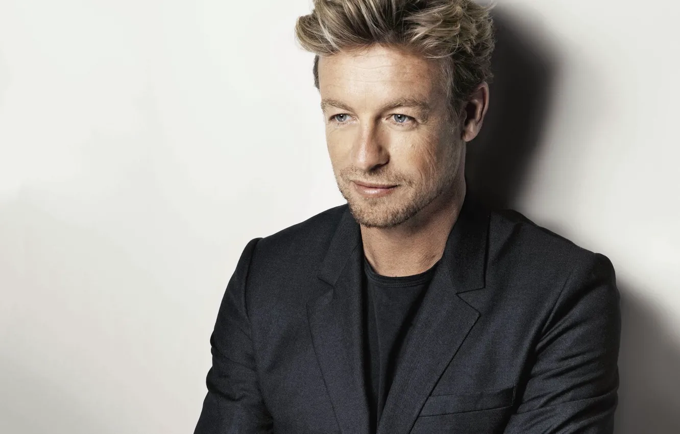 Photo wallpaper look, costume, actor, bristles, Simon Baker, Simon Baker