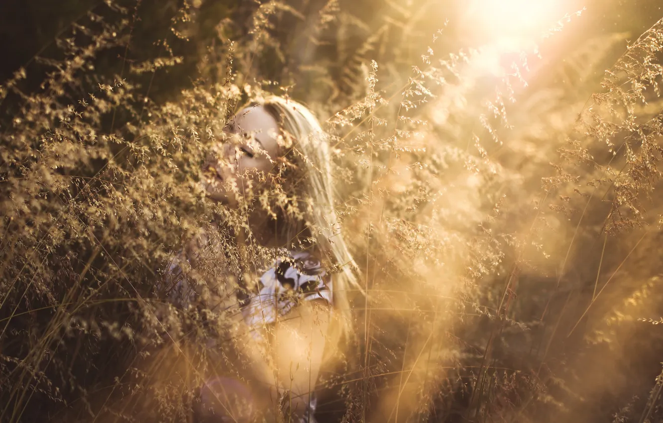 Photo wallpaper summer, girl, light