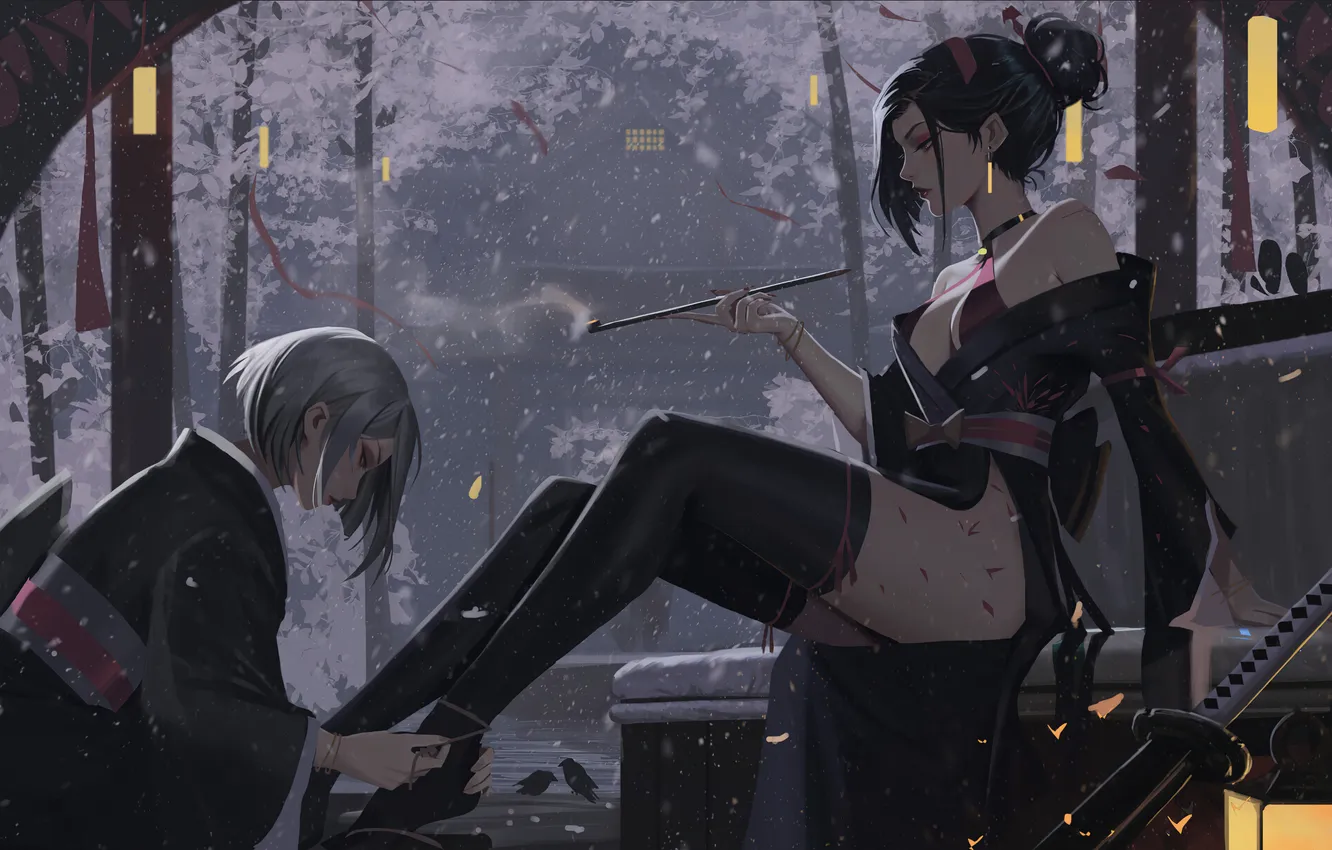 Photo wallpaper fantasy, Neo, anime, battle, fan art, Illustration, anime girl, Character