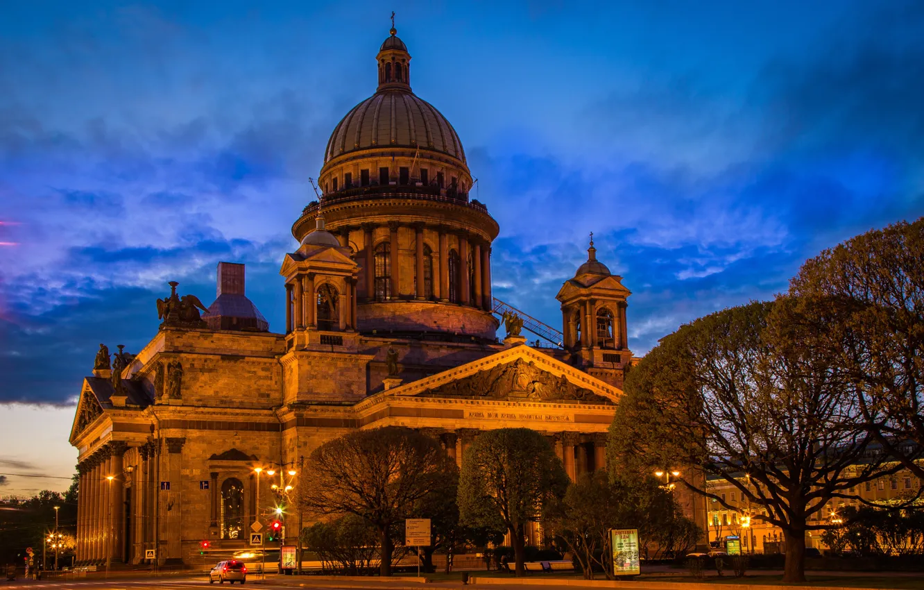 Photo wallpaper the city, Saint Petersburg, St. Isaac's Cathedral