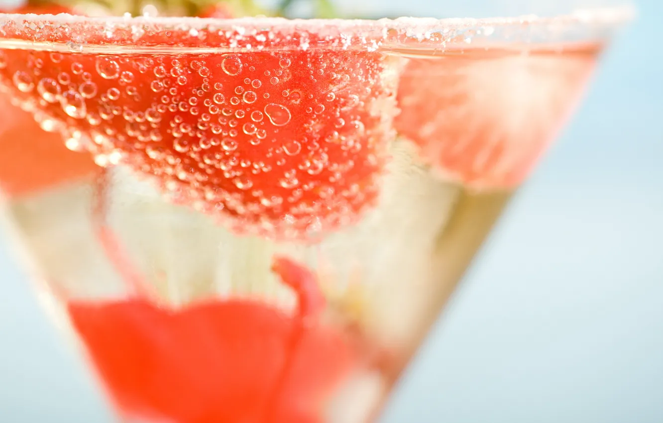 Photo wallpaper glass, strawberry, cocktail, glass, drink, strawberry, drink, cocktail