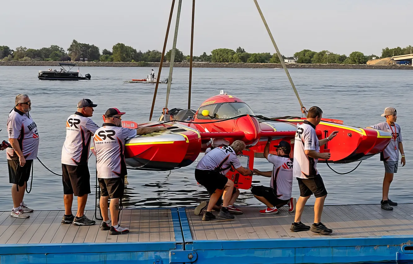 Photo wallpaper race, boat, speed